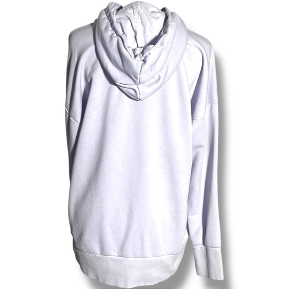 Adidas Women’s Light Gray/Lavender Fitted Sporty Long SleeveHoodie - Picture 7 of 16